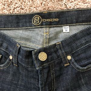BeBe Dark Wash Slim Flared Jeans Petite